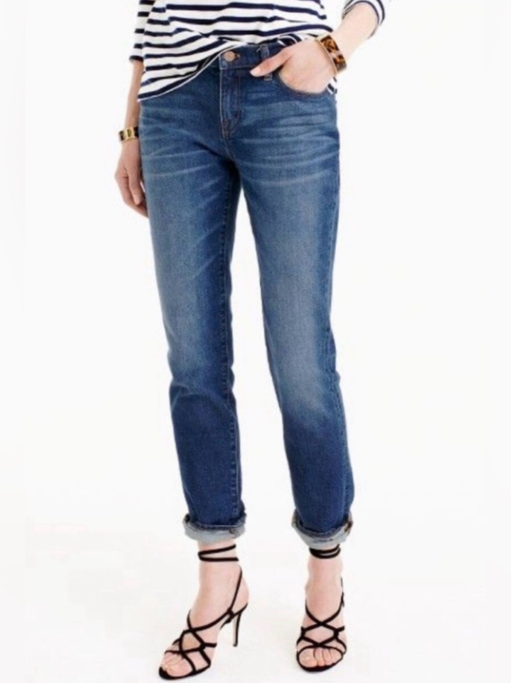 J Crew Broken In Boyfriend Dark Wash Jeans Slim 29 EUC
